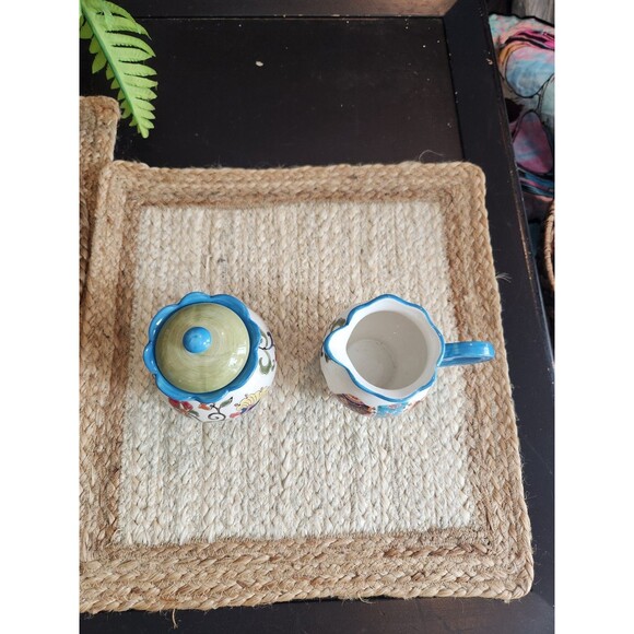 Elephant Creamer & Sugar Bowl, Dutch Wax - Picture 2 of 6